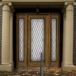 Oak Grain Fiberglass Door